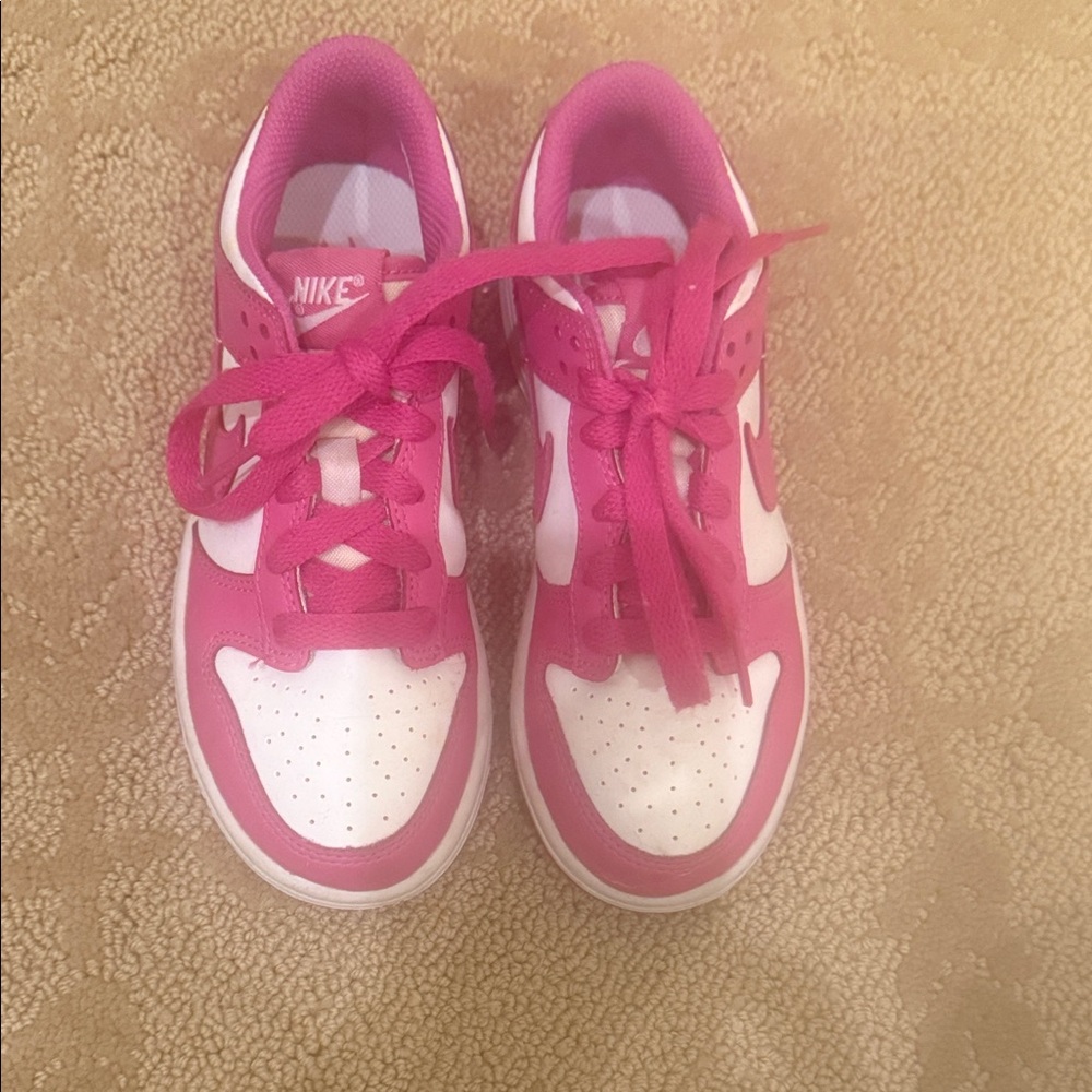 Nike Kids Pink and White Sneakers